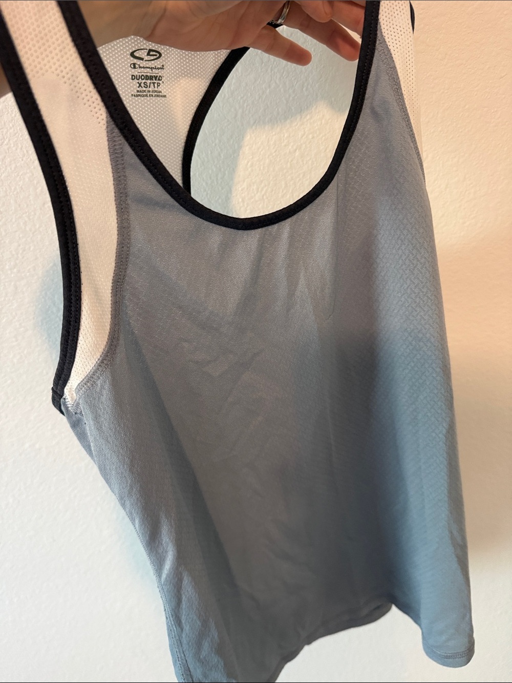 Champion Gray Racerback Mesh Tank